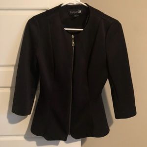Black peplum blazer